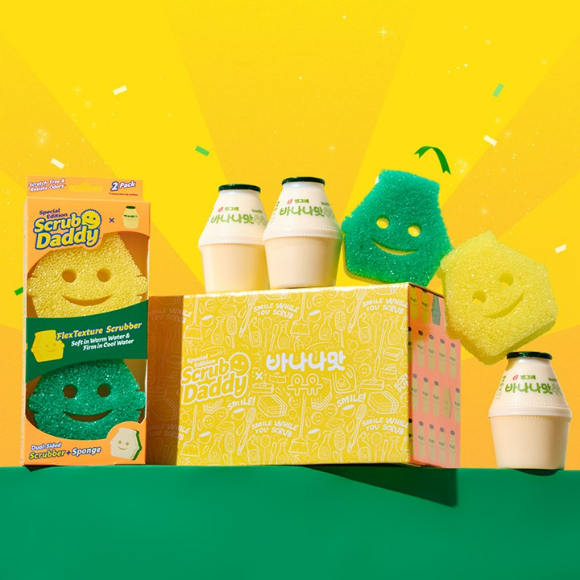 바나나맛우유와 스크럽 대디의 협업 굿즈. [사진=빙그레]