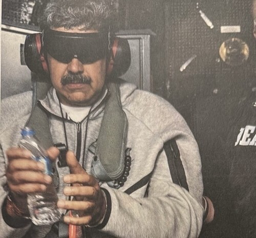 美 마약단속국 뉴욕지부의 마두로. [사진=백악관 긴급대응 엑스 캡처]