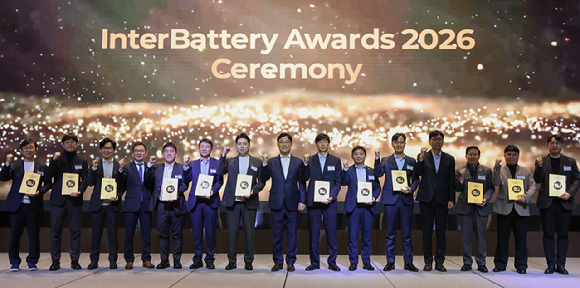 박태성 한국배터리산업협회 부회장이 3일 서울 여의도 글래드 호텔에서 열린 2026 인터배터리 어워즈 및 미디어데이에서 인사말을 하고 있다. 2026.3.3 [사진=연합뉴스]