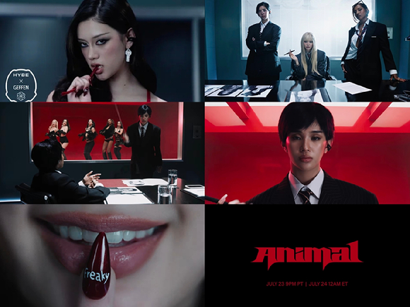 캣츠아이 신곡 &lsquo;Animal&rsquo;디지털 커버 [사진=하이브-게펜레코드 ]