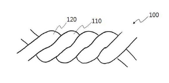 하이브리드 섬유 코드 대표도. [사진=특허청/코오롱]