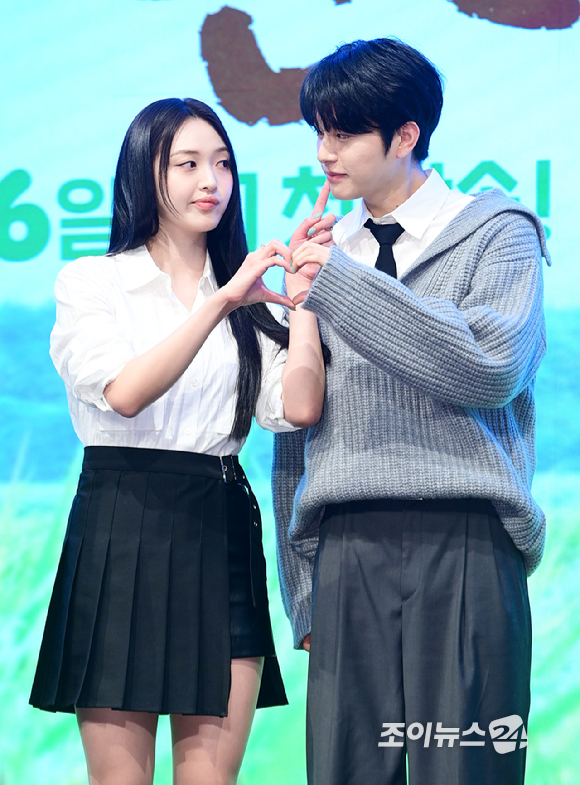 배우 최규리와 이진우가 25일 서울 구로구 디큐브시티 더세인트에서 진행된 KBS 2TV 미니시리즈 '심우면 연리리' 제작발표회에 참석하고 있다. [사진=정소희 기자]