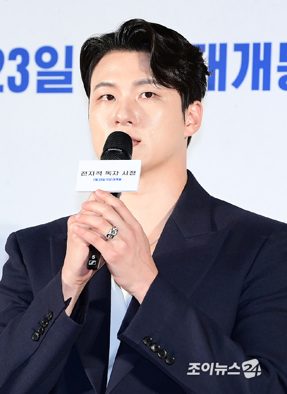 배우 신승호가 17일 오전 서울 광진구 자양동 롯데시네마 건대입구점에서 열린 영화 '전지적 독자 시점'(감독 김병우) 제작보고회에 참석하고 있다. [사진=정소희 기자]