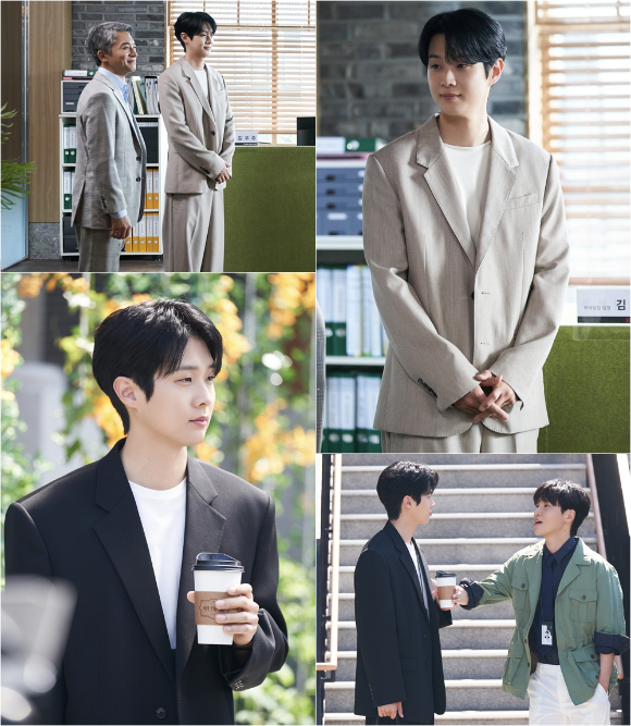 &apos;우주메리미&apos; 명순당 4세 최우식, 빵수저의 출근길…무결점 슈트핏