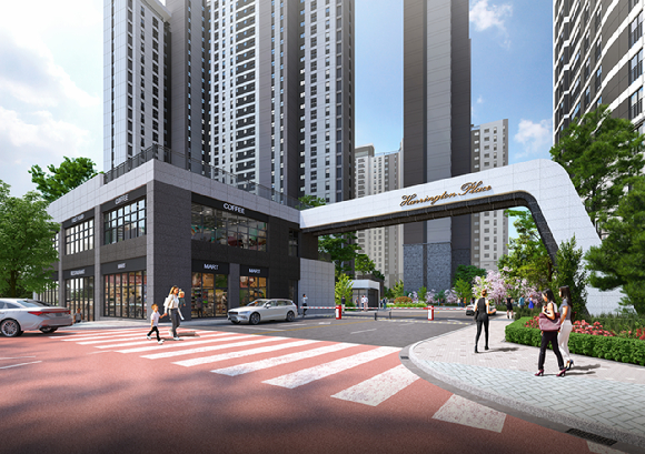 효성중공업의 '해링턴 플레이스 진사' 단지내 상가 [사진=효성중공업]