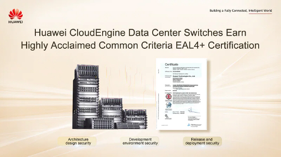 화웨이 클라우드엔진 데이터 센터 스위치, CC인증 EAL4+ 취득 [사진=화웨이]
