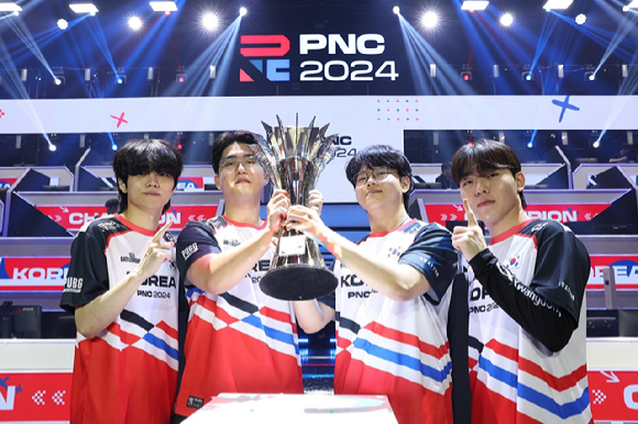 크래프톤은 배틀그라운드 국가대항전 'PNC 2024'에서 대한민국이 사상 첫 2연패를 달성했다고 밝혔다. [사진=크래프톤]