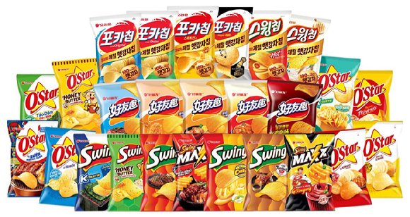 오리온 글로벌 생감자 스낵 제품 이미지. [사진=오리온]
