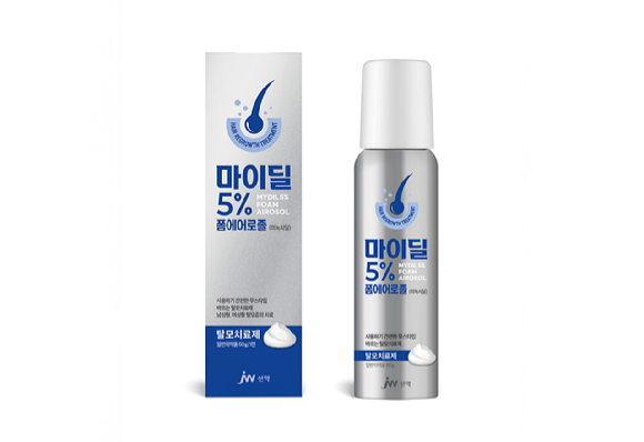 마이딜 5% 폼 에어로졸. [사진=JW신약 제공]