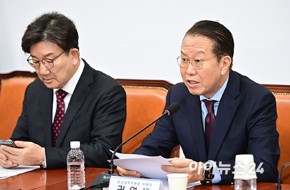 권영세 국민의힘 비상대책위원장이 10일 오전 서울 여의도 국회에서 열린 비상대책위원회의에서 발언하고 있다. [사진=곽영래 기자]