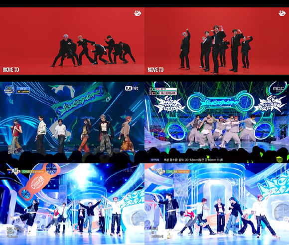NCT DREAM 무대 영상 갈무리 [사진=각 방송사]
