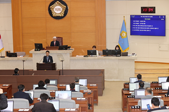 포항시의회 제313회 임시회 개회가 열리고 있다. [사진=포항시의회]