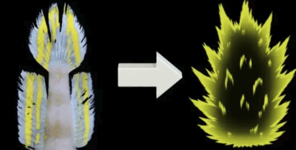 반더호르스티아 슈퍼사이얀(위쪽)과 드래곤볼의 초사이언인 [사진=X 갈무리 ]