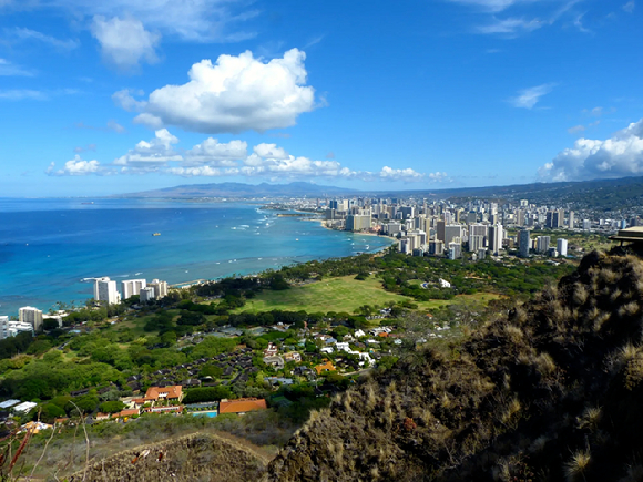 해수면 상승은 전 세계 해안 도시에 큰 영향을 끼친다. 하와이 호놀룰루. [사진= NOAA]