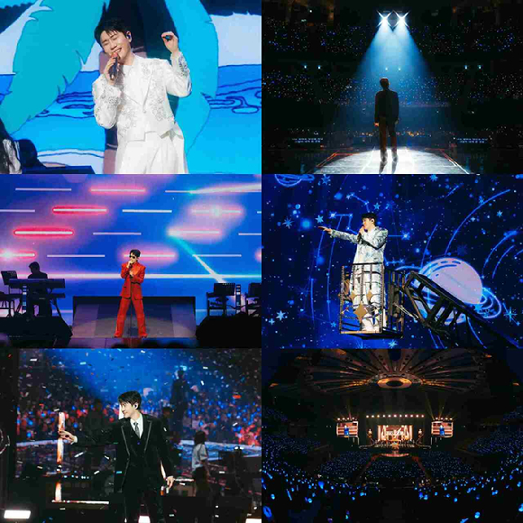 가수 영탁이 '2025 영탁 단독 콘서트 ''TAK SHOW4' - ENCORE'에서 팬들을 만나고 있다. [사진=에스이십칠]