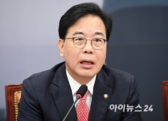 송언석 국민의힘 원내대표가 18일 국회에서 열린 최고위원회의에서 발언하고 있다. [사진=곽영래 기자]