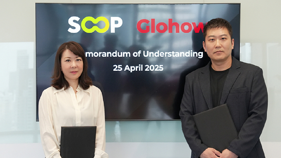 (왼쪽부터) 글로하우 김현진 대표, SOOP 이민원 최고운영책임자(COO). [사진=SOOP]