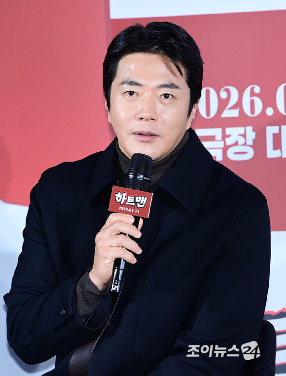 배우 권상우가 11일 오전 서울 광진구 자양동 롯데시네마 건대입구점에서 열린 영화 '하트맨'(감독 최원섭) 제작보고회에 참석하고 있다. [사진=정소희 기자]