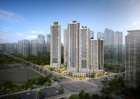 &lsquo;e편한세상 동탄역 어반원&rsquo;투시도 [사진=DL이앤씨]