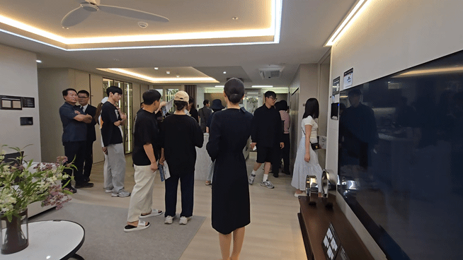 검단레이크파크 단지 모형도. [사진=박은경 기자]