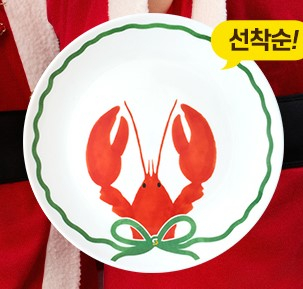 써브웨이 랍스터 접시의 무늬가 지워져 있다. [사진=X 캡처]