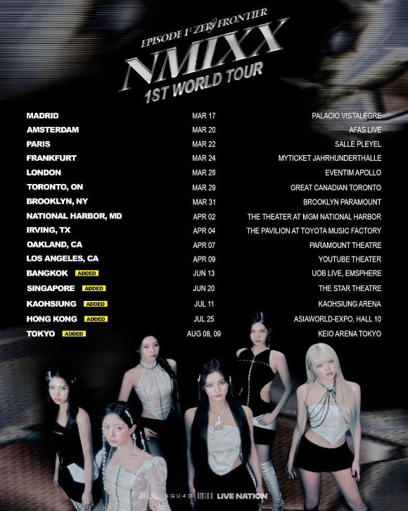 엔믹스, 방콕·도쿄 등 亞 5개 도시 간다⋯첫 월드투어 규모 확장