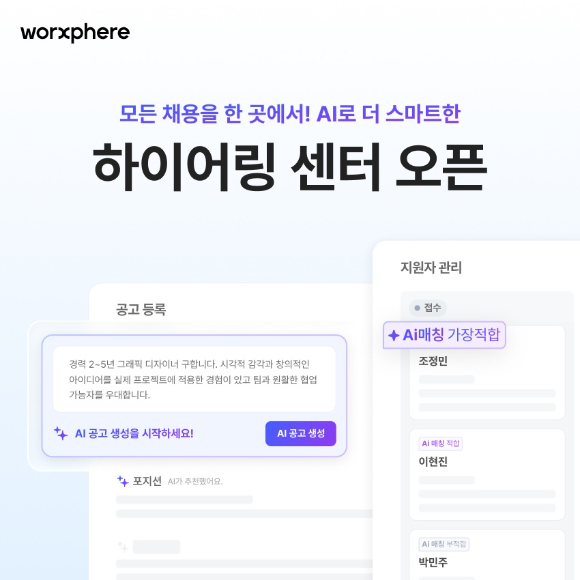 잡코리아는 채용 전 과정을 하나의 환경에서 운영할 수 있는 '하이어링 센터(Hiring Center)'를 일부 기업을 대상으로 오픈했다. [사진=잡코리아]