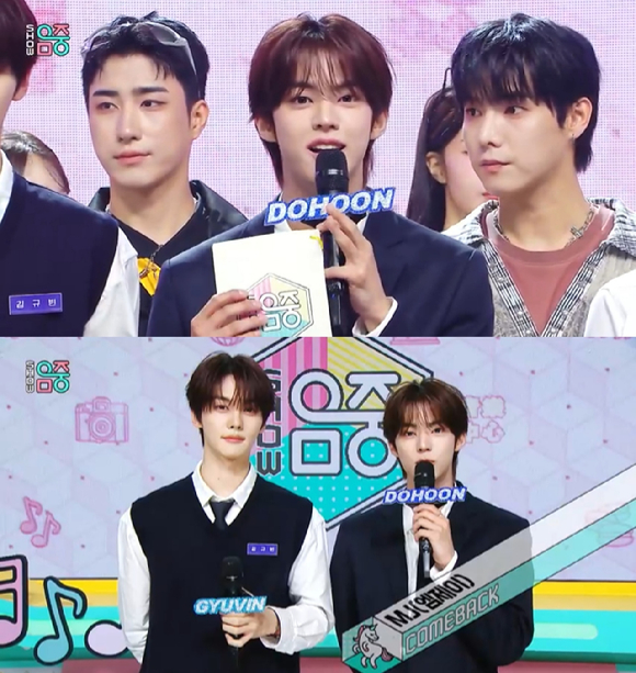 투어스 도훈, '쇼! 음악중심' 하차⋯멤버들 꽃다발·졸업장 전달