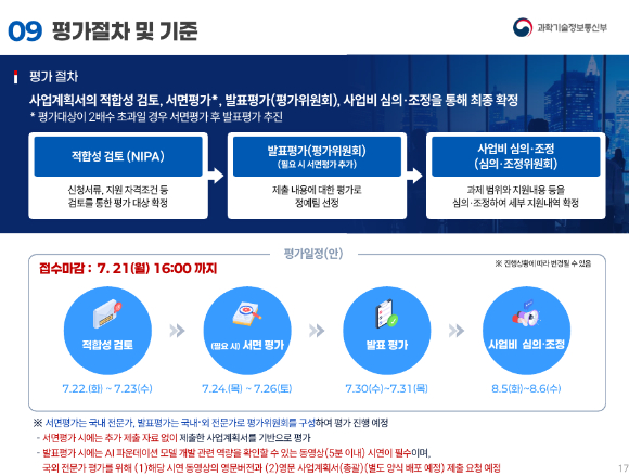 이현우 과기정통부 인공지능기반정책관 인터넷진흥과 사무관이 지난달 서울 역삼동 포스코타워에서 열린 독자AI파운데이션 모델 개발 지원사업 설명회에서 참석자들의 질문에 답하고 있다. [사진=윤소진 기자]