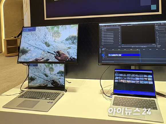 조쉬 뉴먼 인텔 컨슈머 PC 부문 총괄이 28일 서울 강남구 한 호텔에서 열린 '2026 인텔 AI PC 쇼케이스'에서 인텔 코어 울트라 시리즈 프로세서가 탑재된 노트북을 배경으로 발언하고 있다. 2026.1.28 [사진=권서아 기자]