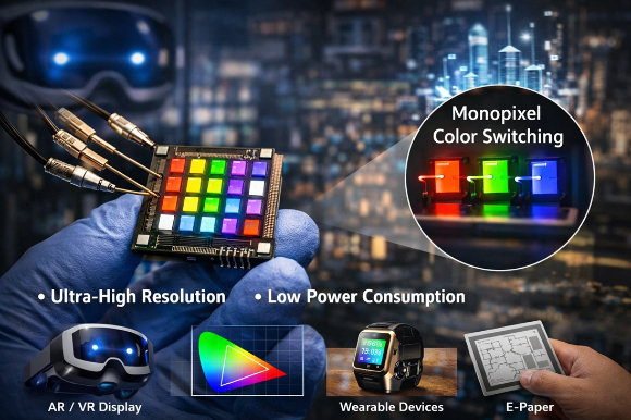 적은 전력으로 선명한 색 표현…초고해상도 AR·VR 구현