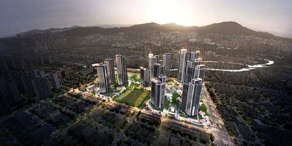 &lsquo;굴포천역 남측 도심 공공주택 복합사업' 조감도 [사진=HDC현대산업개발]