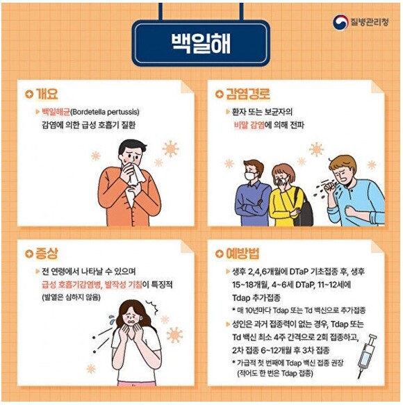 백일해 발생 대비 예방 수칙 홍보 웹 포스터 [사진=양평군]