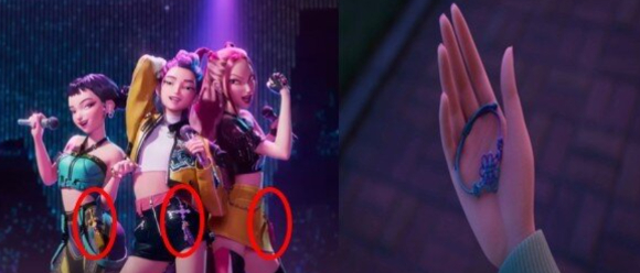 국가유산청이 넷플릭스 애니메이션 '케이팝 데몬 헌터스(K-pop Demon Hunters)'로 세계적 관심을 받은 한국 전통매듭을 중국 문화의 영향을 받은 것으로 설명해 온 사실이 뒤늦게 밝혀졌다. 사진은 케데헌 속 한 장면. [사진=넷플릭스]