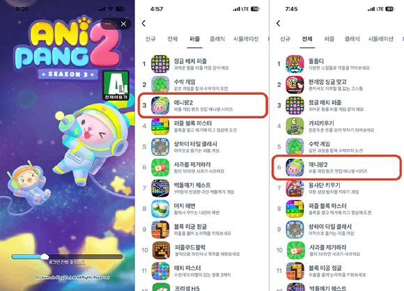 위메이드플레이, 웹버전 '애니팡2' 토스 인기앱 톱10 올라