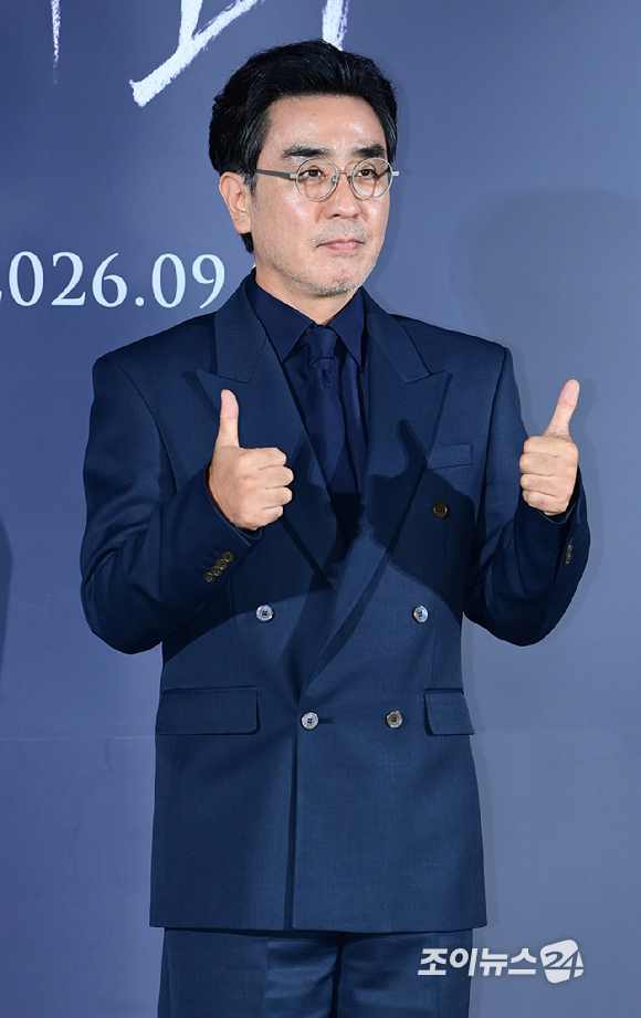 배우 류승룡이 5일 오전 서울 CGV용산아이파크몰에서 열린 영화 '비광'(감독 이지원) 제작보고회에 참석하고 있다. [사진=정소희 기자]