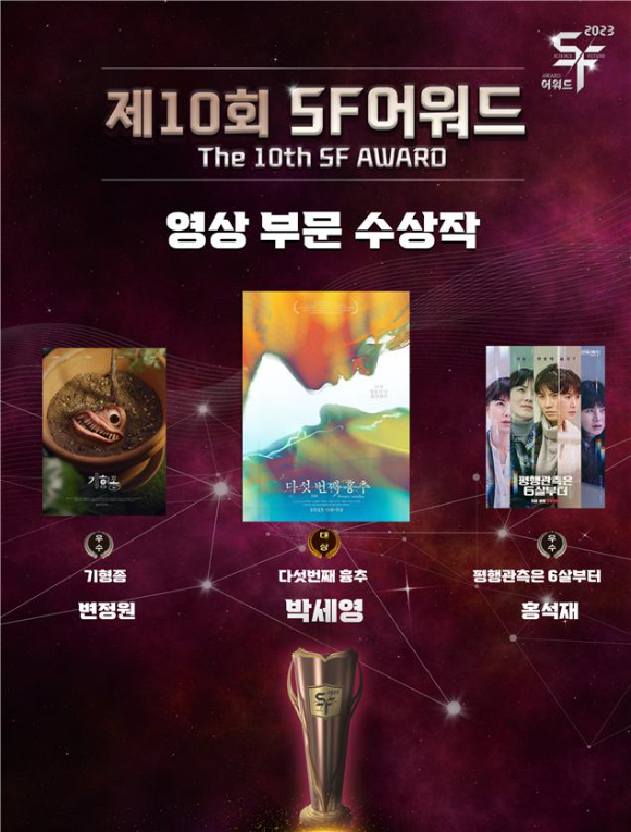 제10회 SF어워드 장편소설 부문 수상작 [사진=국립과천과학관]