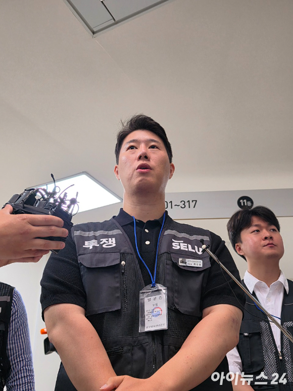 최승호 삼성그룹 초기업노동조합 삼성전자지부 위원장. [사진=황세웅 기자]