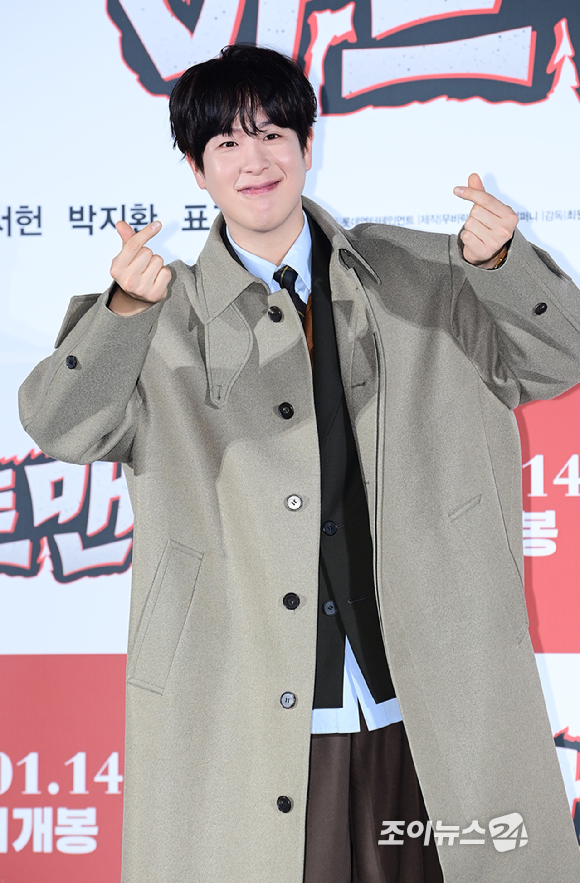 배우 표지훈(피오)이 11일 오전 서울 광진구 자양동 롯데시네마 건대입구점에서 열린 영화 '하트맨'(감독 최원섭) 제작보고회에 참석하고 있다. [사진=정소희 기자]