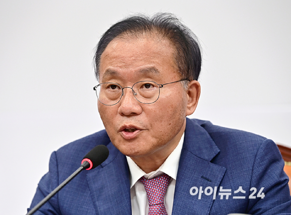 윤재옥 국민의힘 원내대표가 18일 오후 서울 여의도 국회에서 열린 최고위원회의에서 발언하고 있다. [사진=곽영래 기자]