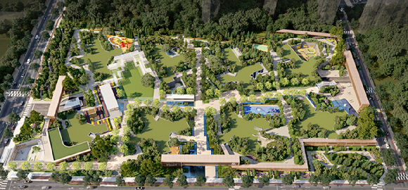 대우건설이 개포우성7차에 제안한 '써밋 프라니티'의 지상 공원 [사진=대우건설]