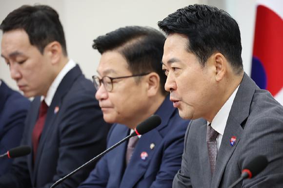 국민의힘 장동혁 대표가 23일 국회에서 열린 최고위원회의에 참석, 발언하고 있다. 2026.7.23 [사진=연합뉴스]