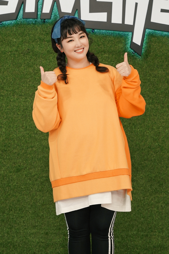 22일 오후 MBC에브리원 신규 예능 '브래드PT&GYM캐리' 제작발표회에서 정미애가 포토타임을 갖고 있다. [사진=MBC에브리원]