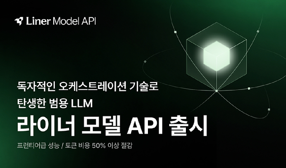 '라이너 모델 API' 출시. [사진=라이너]