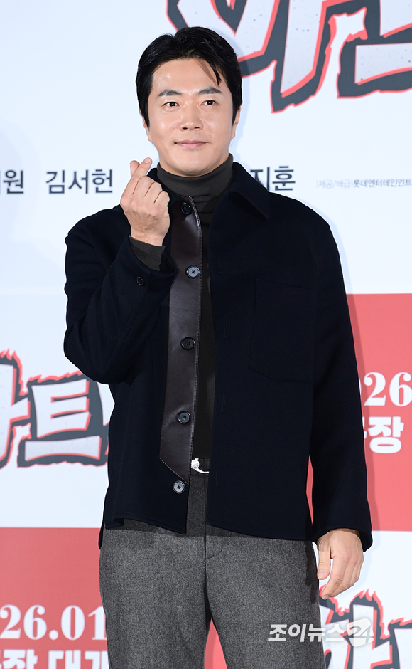 배우 권상우가 11일 오전 서울 광진구 자양동 롯데시네마 건대입구점에서 열린 영화 '하트맨'(감독 최원섭) 제작보고회에 참석하고 있다. [사진=정소희 기자]