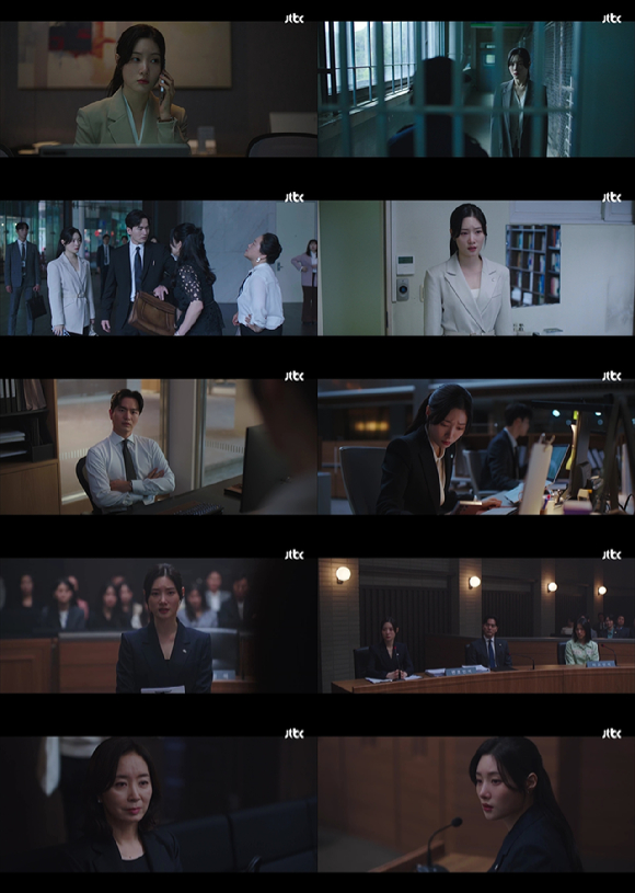 '에스콰이어' 정채연이 과거 방관자에서 완벽한 변호인으로 학폭 피해자의 곁에 섰다. [사진=JTBC 방송화면 캡처]