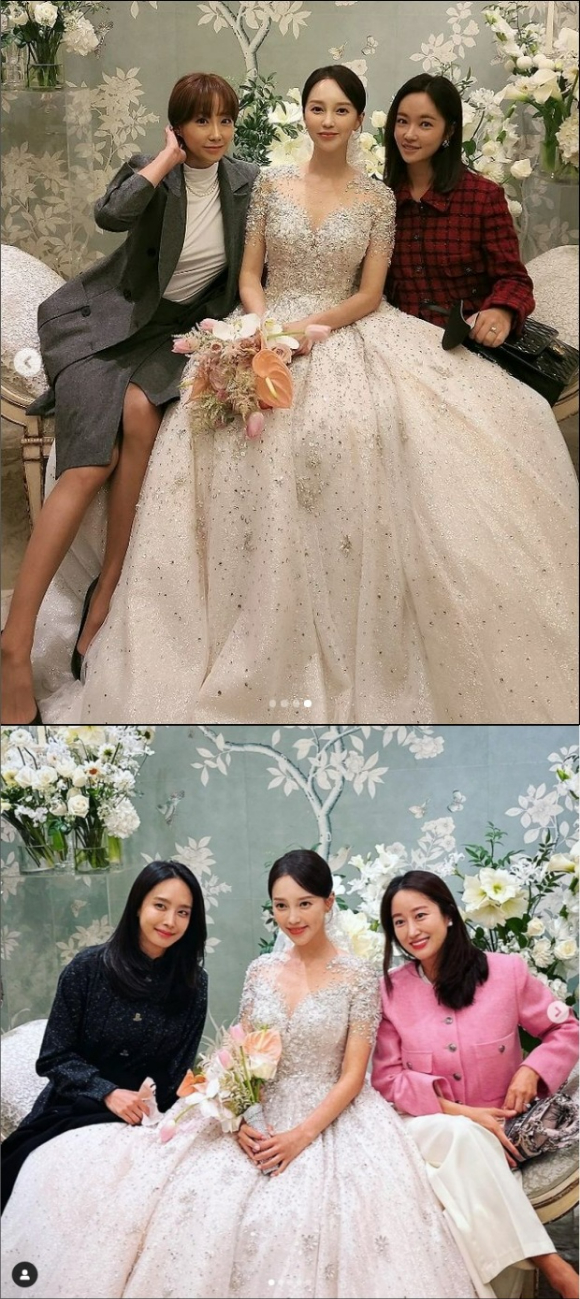 육혜승, 전혜빈이 아유미 결혼식에 참석해 축하했다. [사진=육혜승, 전혜빈 인스타그램]