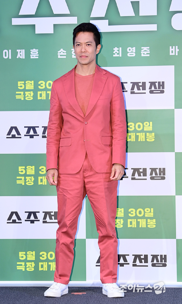 배우 바이런 만이 29일 오전 서울 용산구 용산 CGV에서 열린 영화 '소주전쟁' 언론시사회에 참석하고 있다. [사진=정소희 기자]