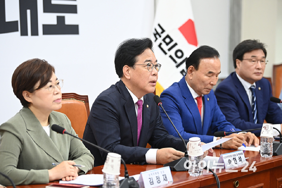 송언석 국민의힘 비상대책위원장 겸 원내대표가 7일 오전 서울 여의도 국회에서 열린 비상대책위원회의에서 발언하고 있다. [사진=곽영래 기자]