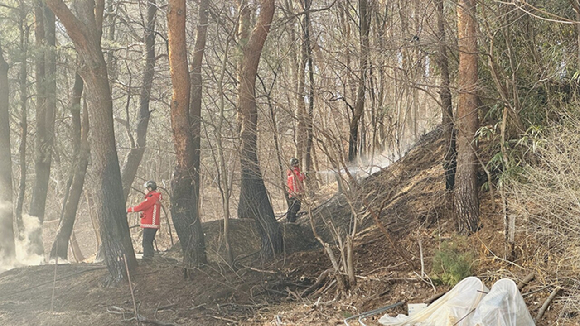 강릉 주문진 산불. [사진=연합뉴스]